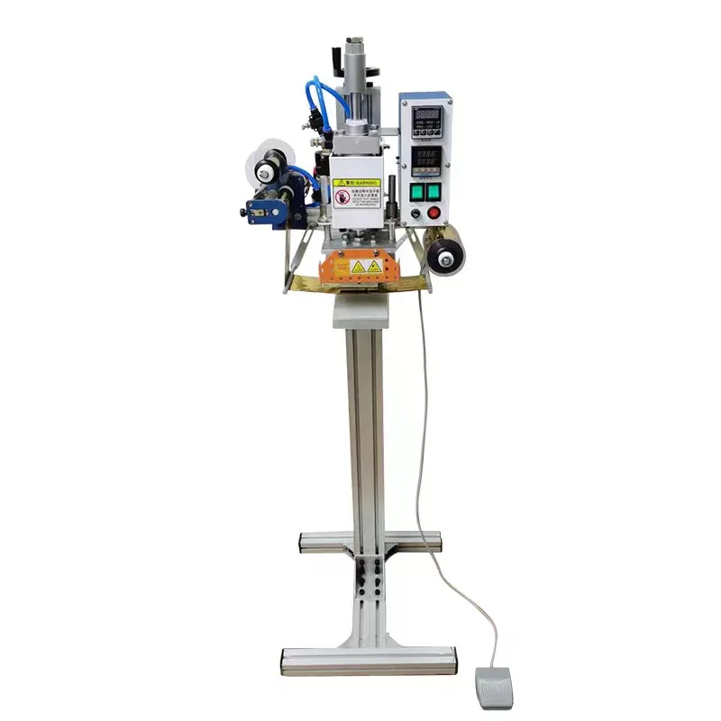 

Made in China Semi Automatic Turnover Box Gold Silver Foil Hot Stamping Machine Pneumatic Hot Press Stamping Machine