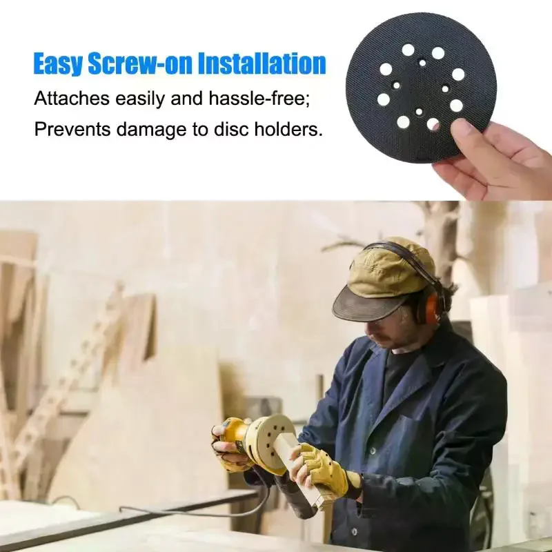 1Pcs Replacement Sanding Pad 5 Inch 8 Hole Hook And Loop Backing Plate For Ridgid R2600 Craftsman Random Orbit Sander