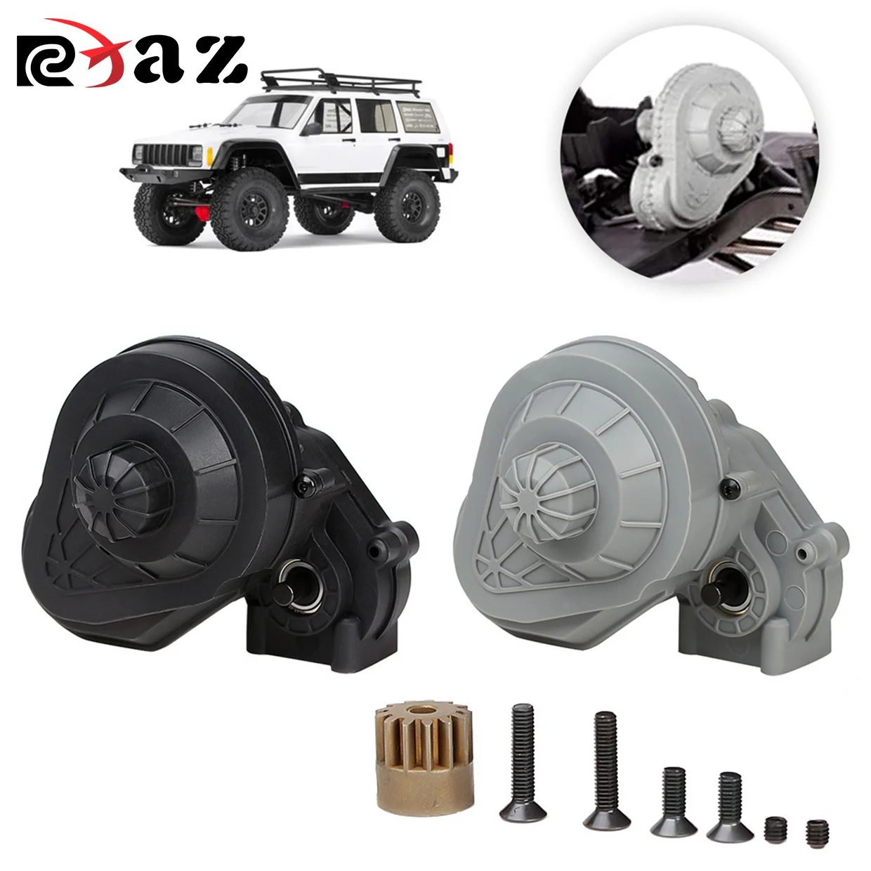 

RCXAZ Полный комплект коробки передач 1/10 RC Creeper Axial SCX10 SCX10 II 90046, обновленные детали, пылезащитная коробка передач