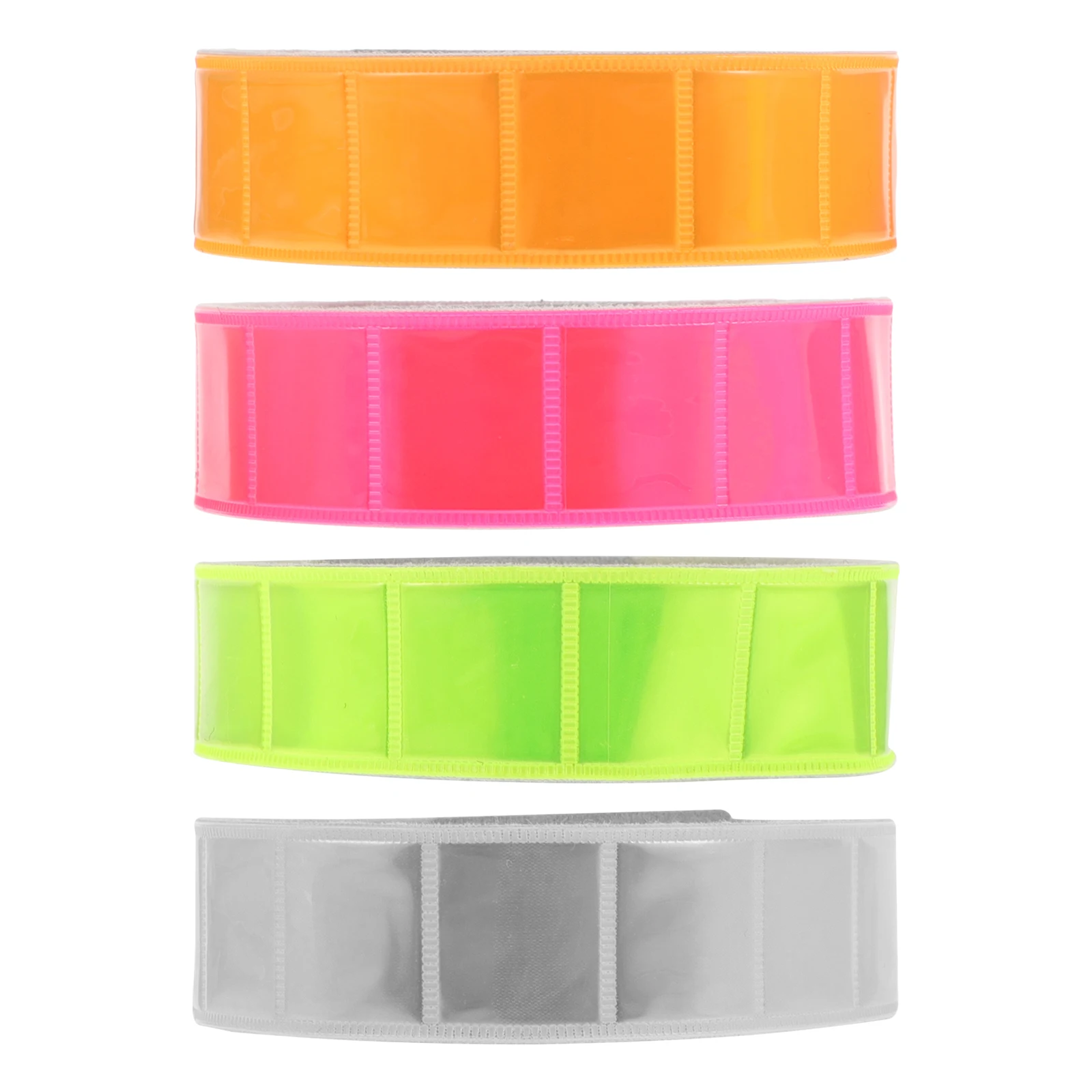 

4pcs Night Running Reflective Bands High Visibility Cuttable Pvc Strips Adjustable For Cycling Walking Jogging Armbands Leg