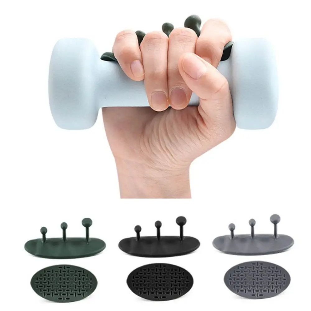 

1 Pair Washable Weight Lifting Grips 3-finger Silicone Grip Silicone Palm Grips Breathable Anti-slip Dumbbell Grippers