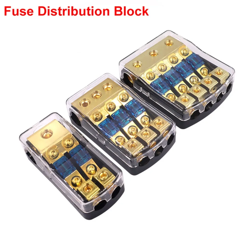 2/3/4 Way Fuse Distribution Block Car Audio Refitting 60A Mini Fuse Box Zinc Alloy Fuse Holder