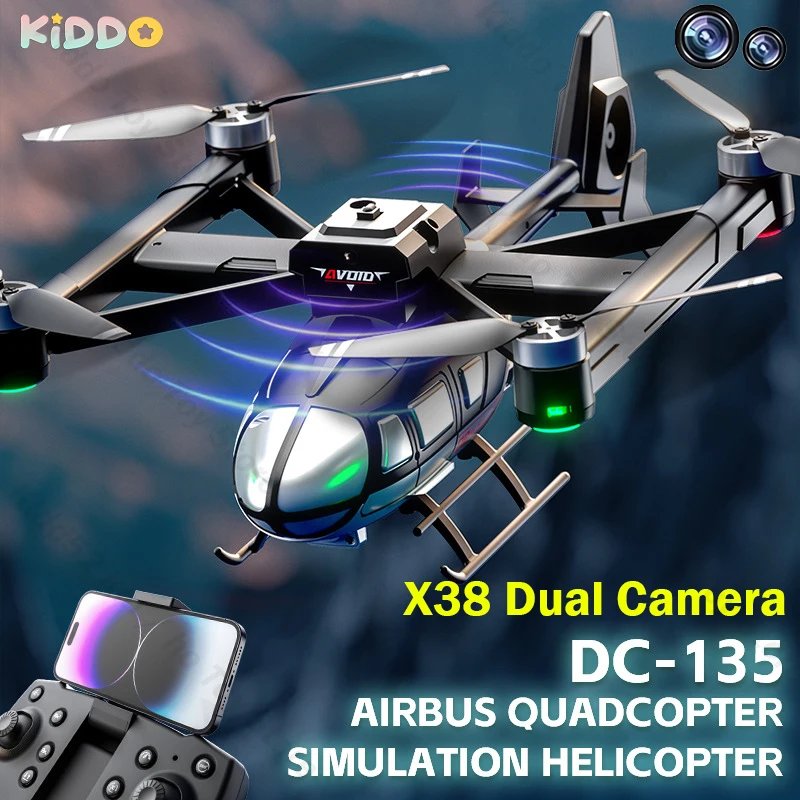 

Квадрокоптер X38 RC DC135 720P с двойной камерой, обход препятствий, Wi-Fi, FPV