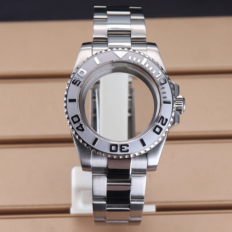 Custodie per orologi da uomo 40mm Bracciale da 20mm per NH35 NH36 NH34NH38 4R36 Eta2824 Miyota8215 YACHT SUB Cassa per orologi impermeabile Fibbia scorrevole