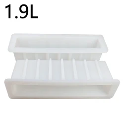 1.9L Capacity Silicone Soap Mold Rectangle Toast Loaf Mould DIY Handmade Crafts Kitchen Baking Dessert Cake Soap Making Tools