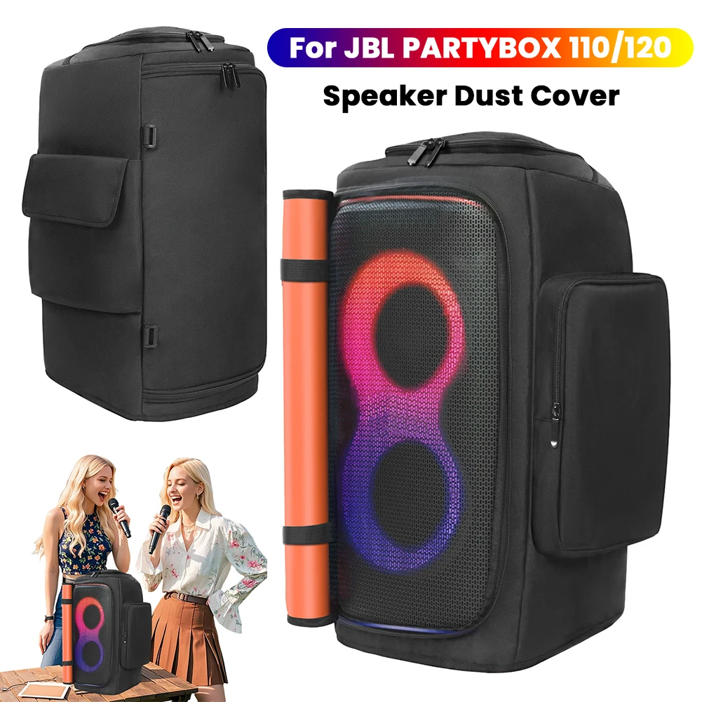 Luidspreker Stofkap met Microfoon Zak Draagbare Luidspreker Stofhoes Antislip Gevoerde Luidspreker Beschermhoes voor JBL PARTYBOX 110/120