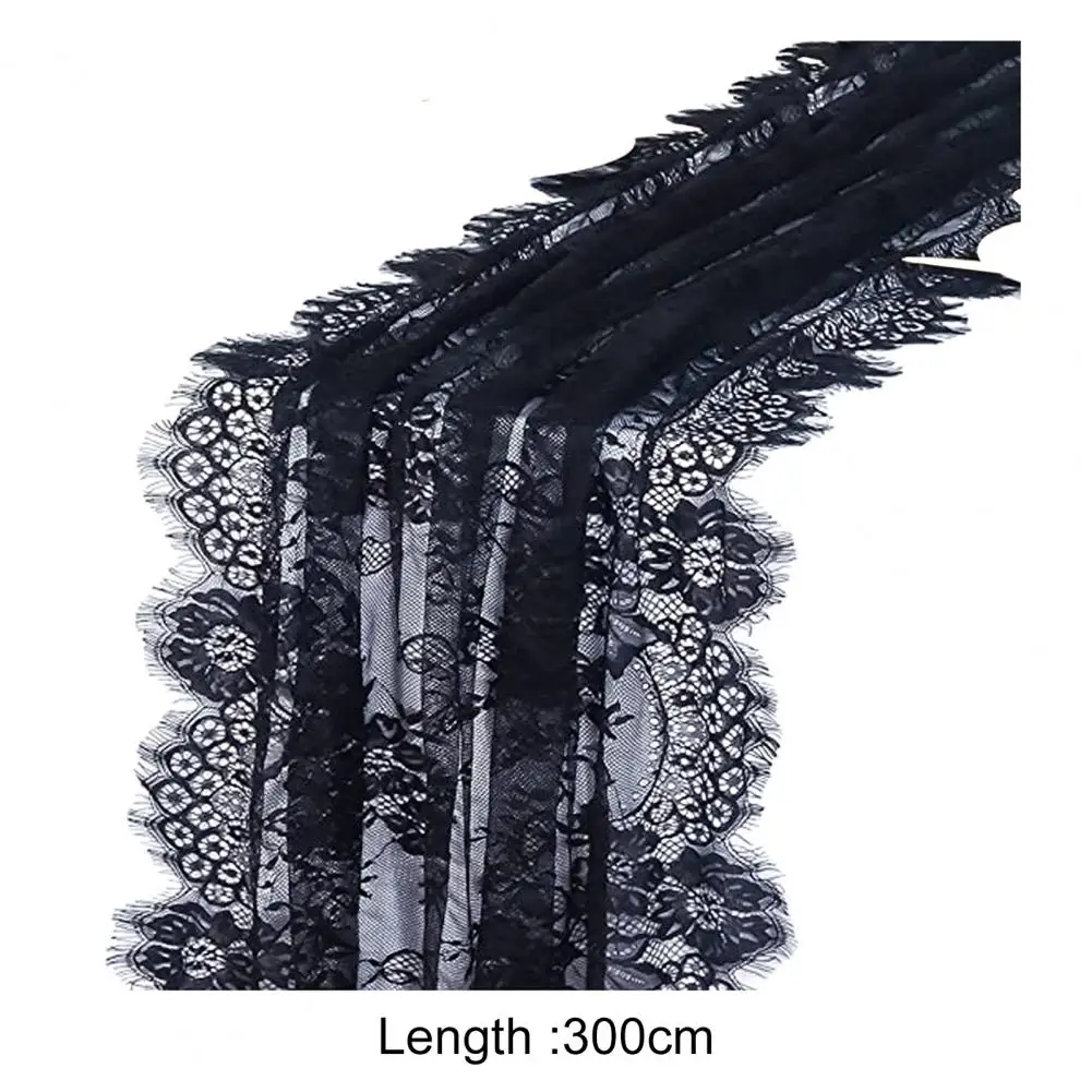 Dining Table Runner Floral Lace Table Runner Elegant Sheer Tulle Overlay French Wedding Decor Bridal Shower Party Dining Cover