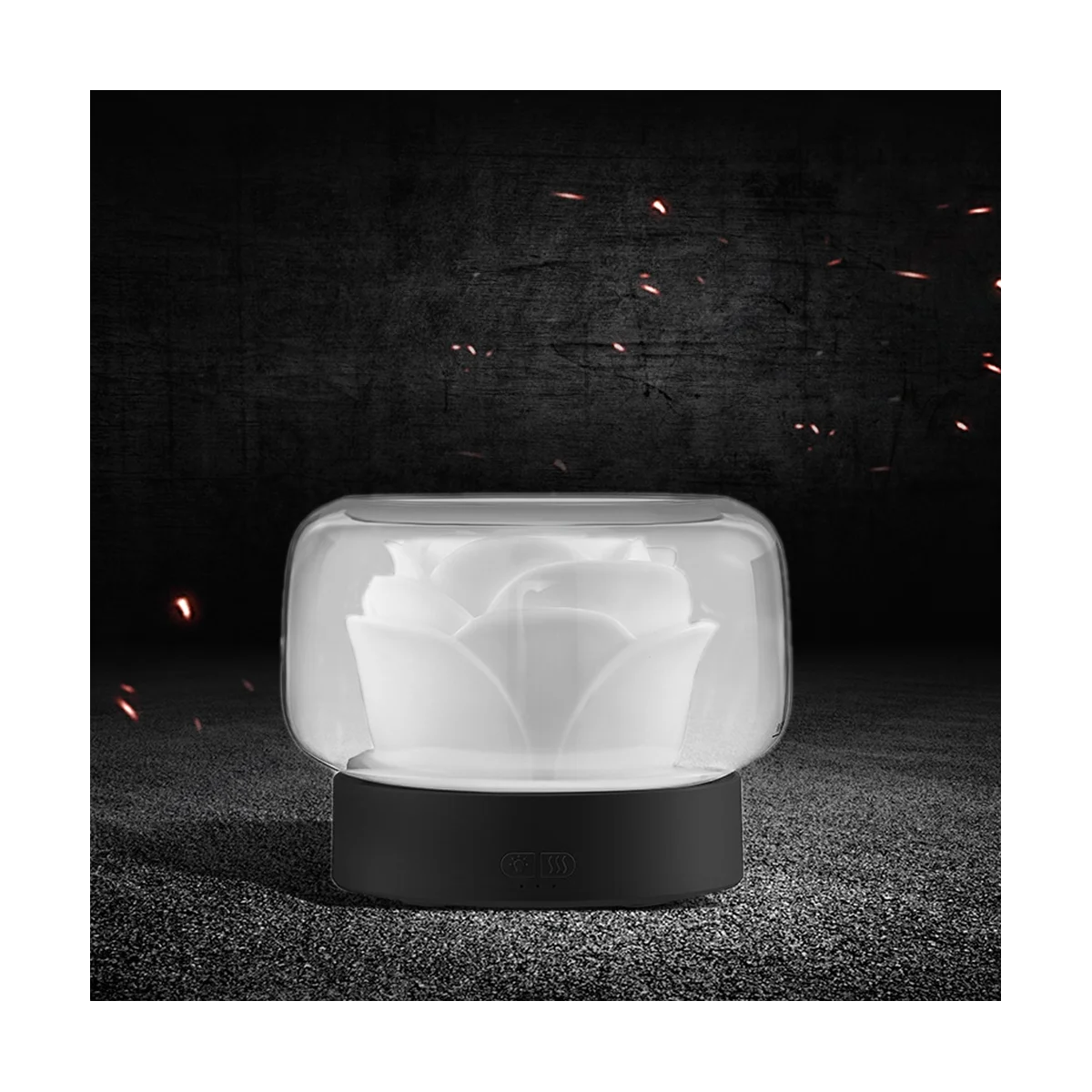 Humidificador purificador de aire de flores de 400Ml, difusor de aceites esenciales de aromaterapia con luz ambiental para el hogar, enchufe estadounidense