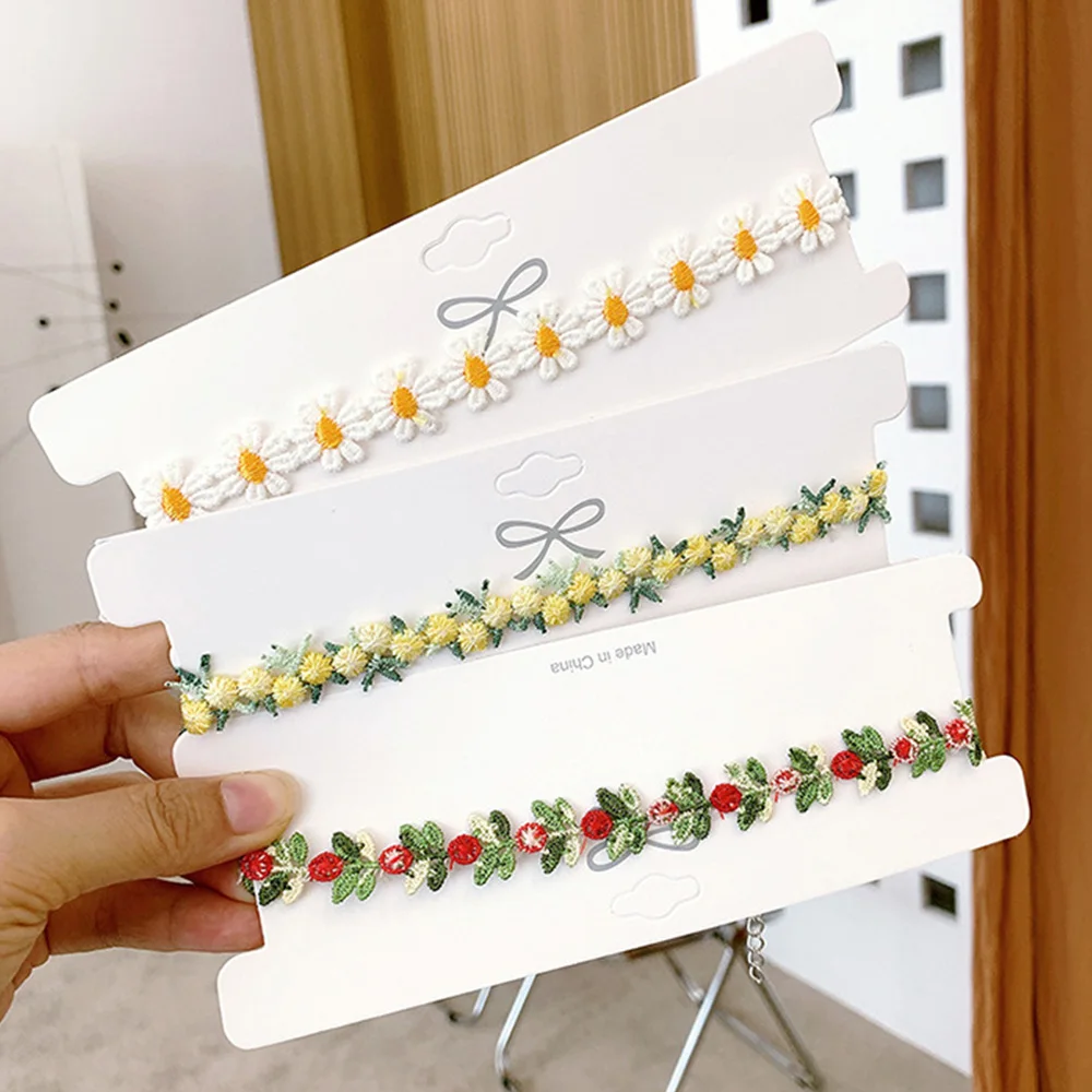 Fashion Women Romantic Vintage Cute Floral Jewelry Flower Necklace Choker Chain Clavicle Chain