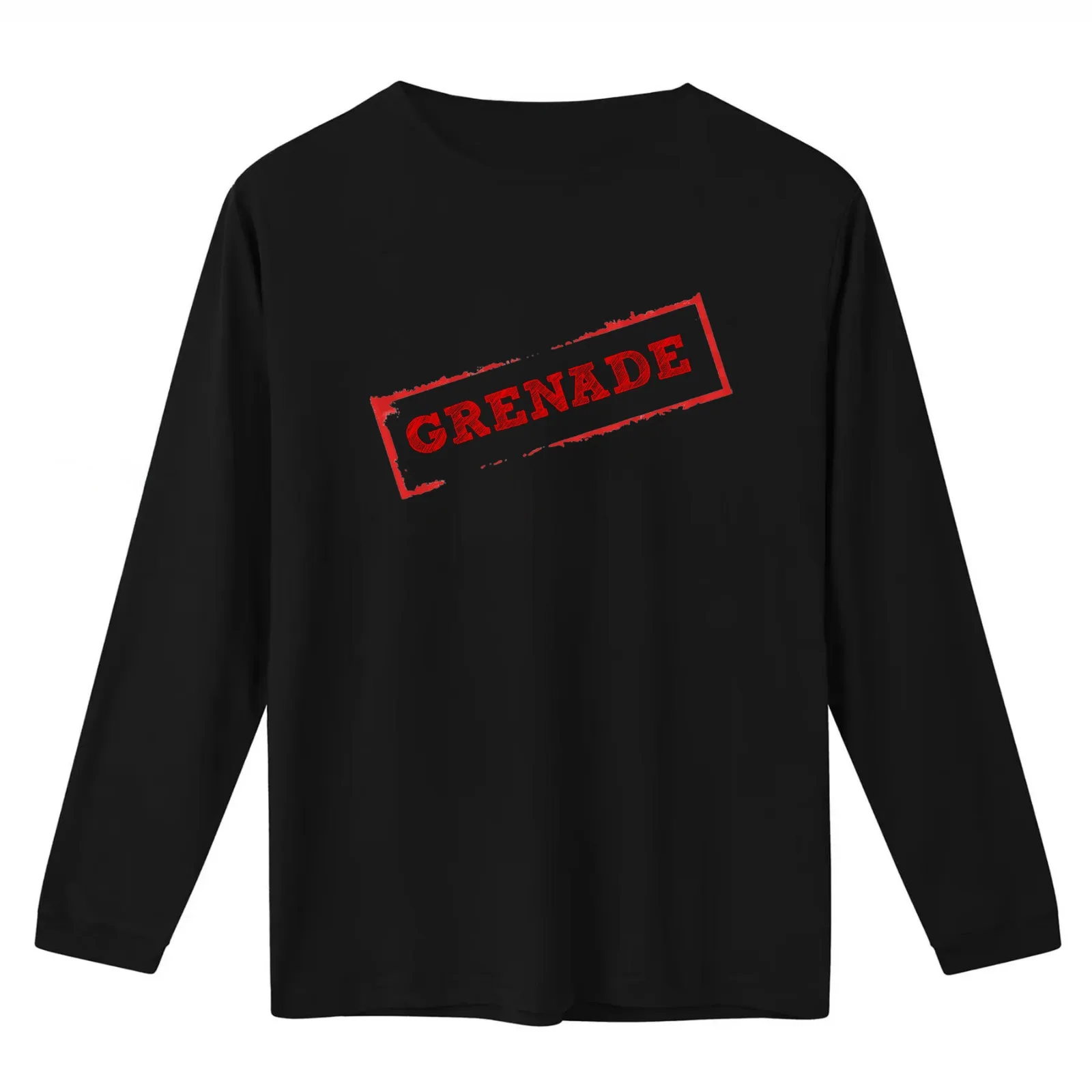 Grenade stamp T-Shirt Summer Casual Cotton Tee Oversized Streetwear Tops Vintage Graphic Print Loose Fit Short Sleeve