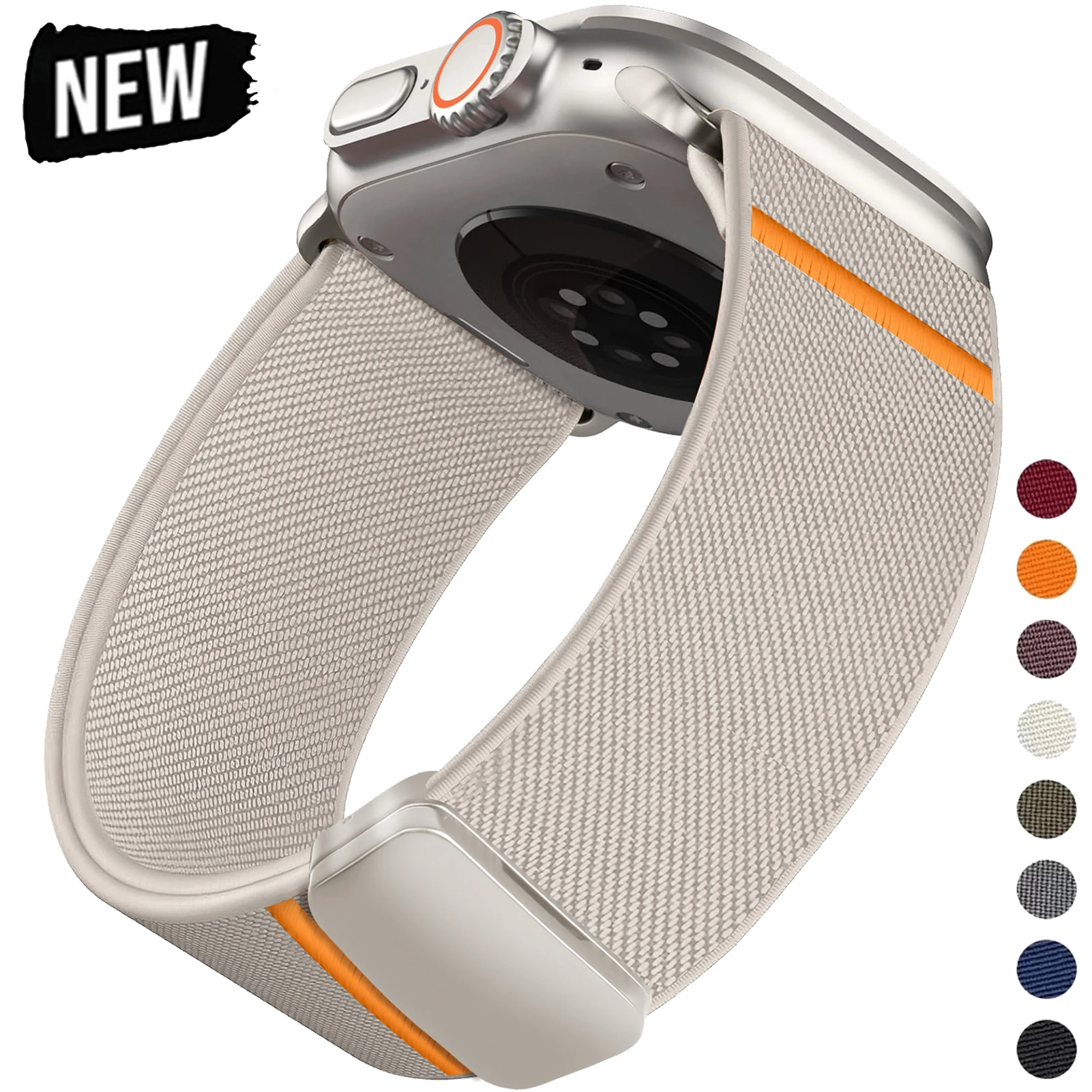 Nylon Loop Strap for Apple Watch Ultra 2 Trail Band 49mm Series 10 46mm 45mm 44mm 41 42mm Magnetic Bracelet IWatch 9 7 8 6 SE 5