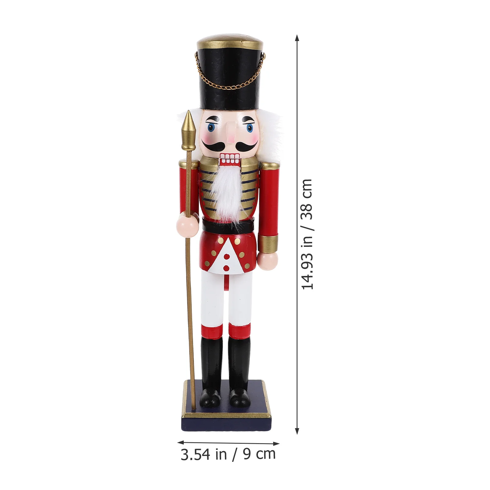 1pc Christmas Nutcracker Ornament Wooden Desktop Decor Xmas Table Centerpiece Holiday Decoration Wooden Home Decor