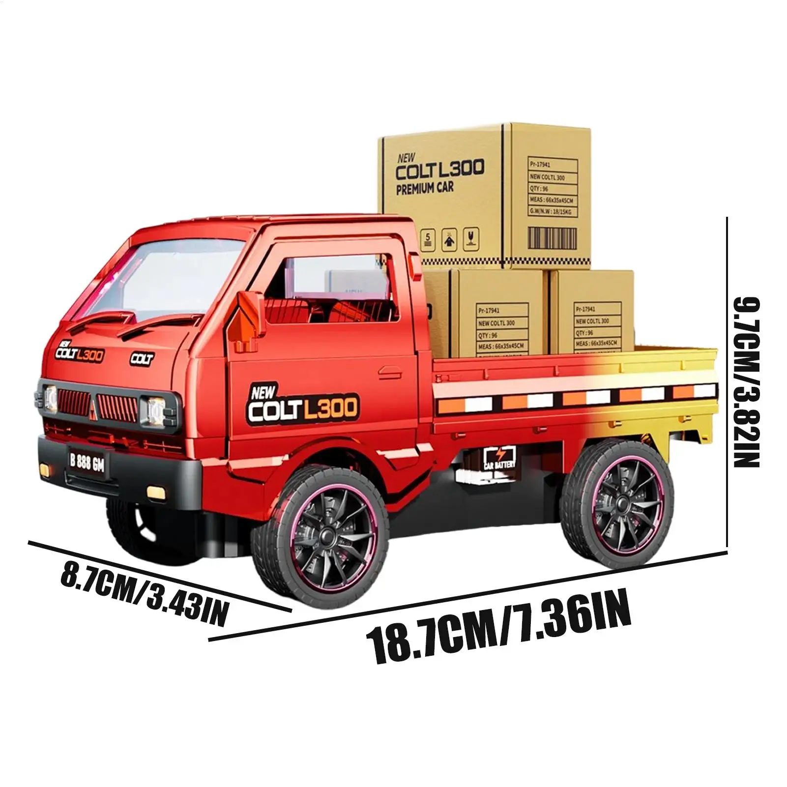 شاحنات RC للأطفال ألعاب المركبات مع شاحنات خفيفة وصوتية للأولاد للعب الداخلي والخارجي في السباق في الفناء الخلفي لعيد الميلاد #6