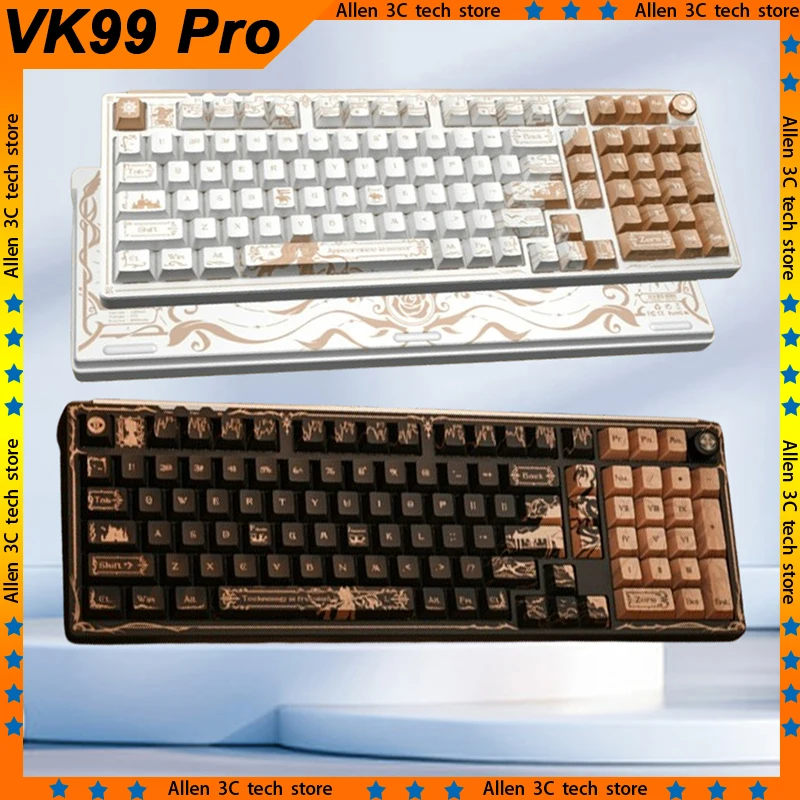 

Новая механическая клавиатура VALKYRIE VK99 Pro, беспроводная трехрежимная прокладка, горячая замена, RGB, 1 мс, быстрая реакция, геймерские игровые клавиатуры для ПК