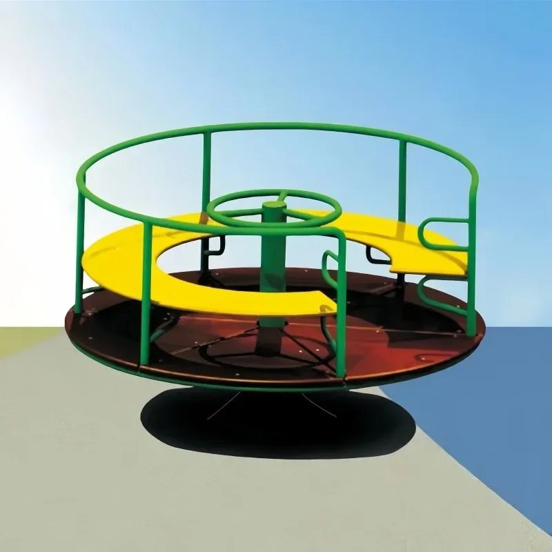 Outdoor small rotating flying saucer three-person swivel chair children's swivel bowl multi-person six-person swivel chair