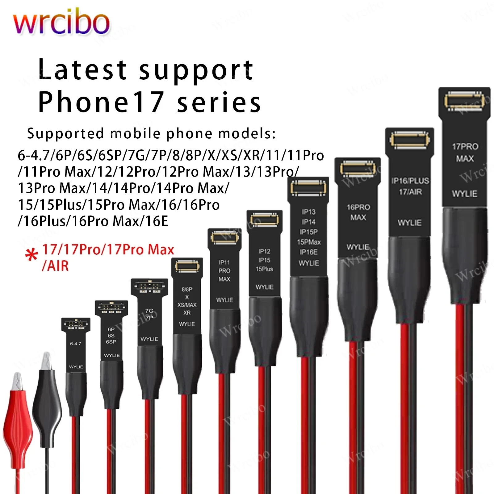 

WYLIE WL-647L Original Diagnostic Power Cable Phone Current Test Cable No-Battery Boot For iPhone 6~17Pro Max Motherboard Repair