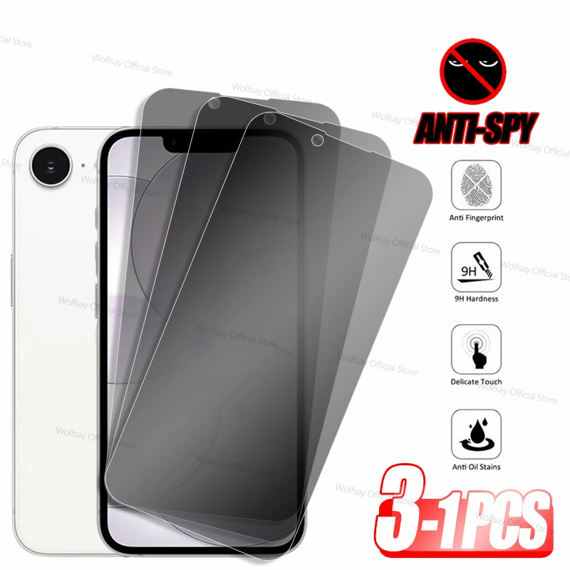 

1/2/3PCS Privacy Screen Protector For iPhone 17e 16e Glass iPhone 17e Tempered Glass Anti-Spy Protective Phone Glass iPhone 17e
