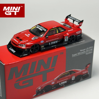 MINIGT 1:64 Nissan ER34 LB Super Silhouette SKYLINE Red/Black MGT alloy car model 843