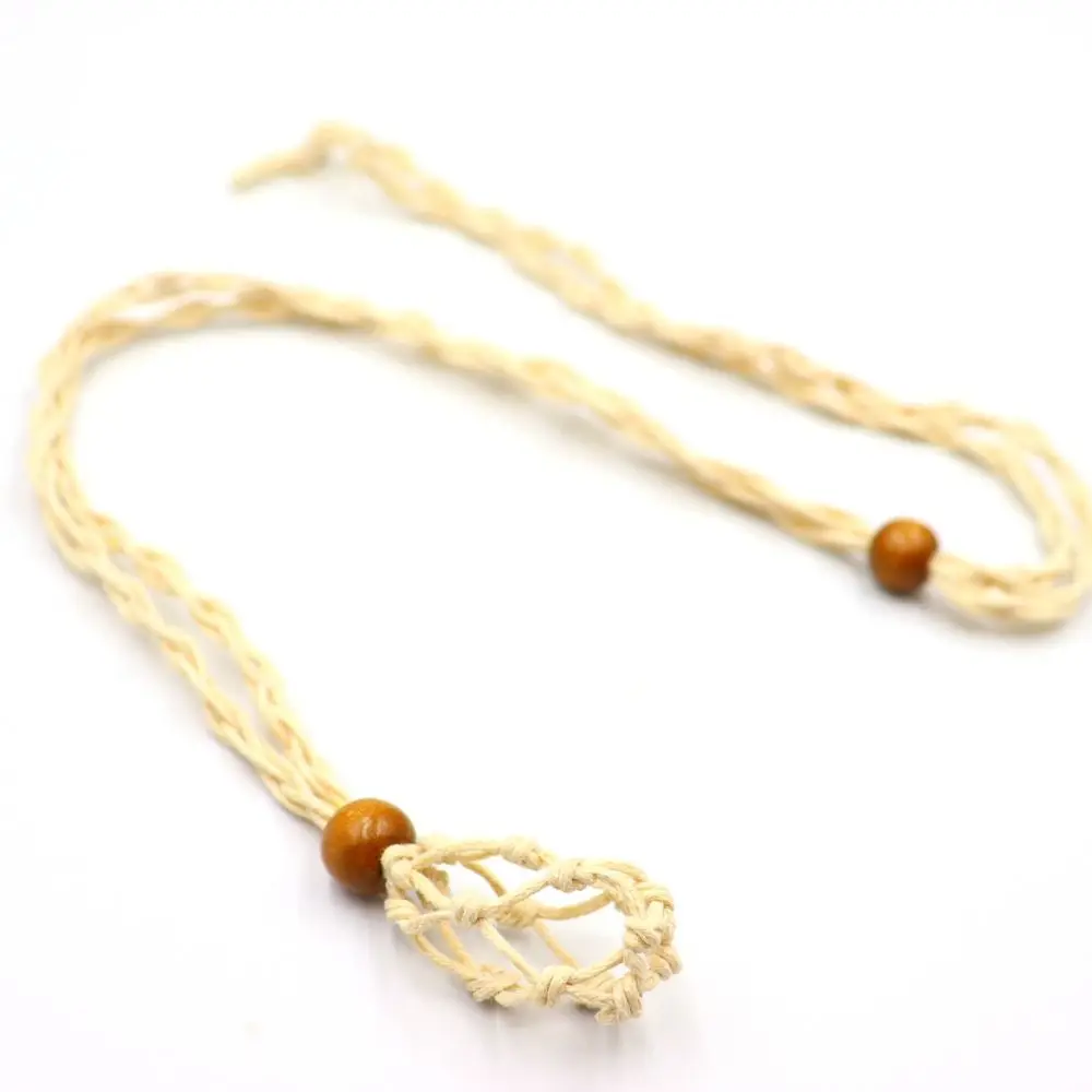 

DIY Necklace Cord Braided Hand-woven Crystal Necklace Holder Wax Rope Length Adjustable Braided Necklace Cord Necklace