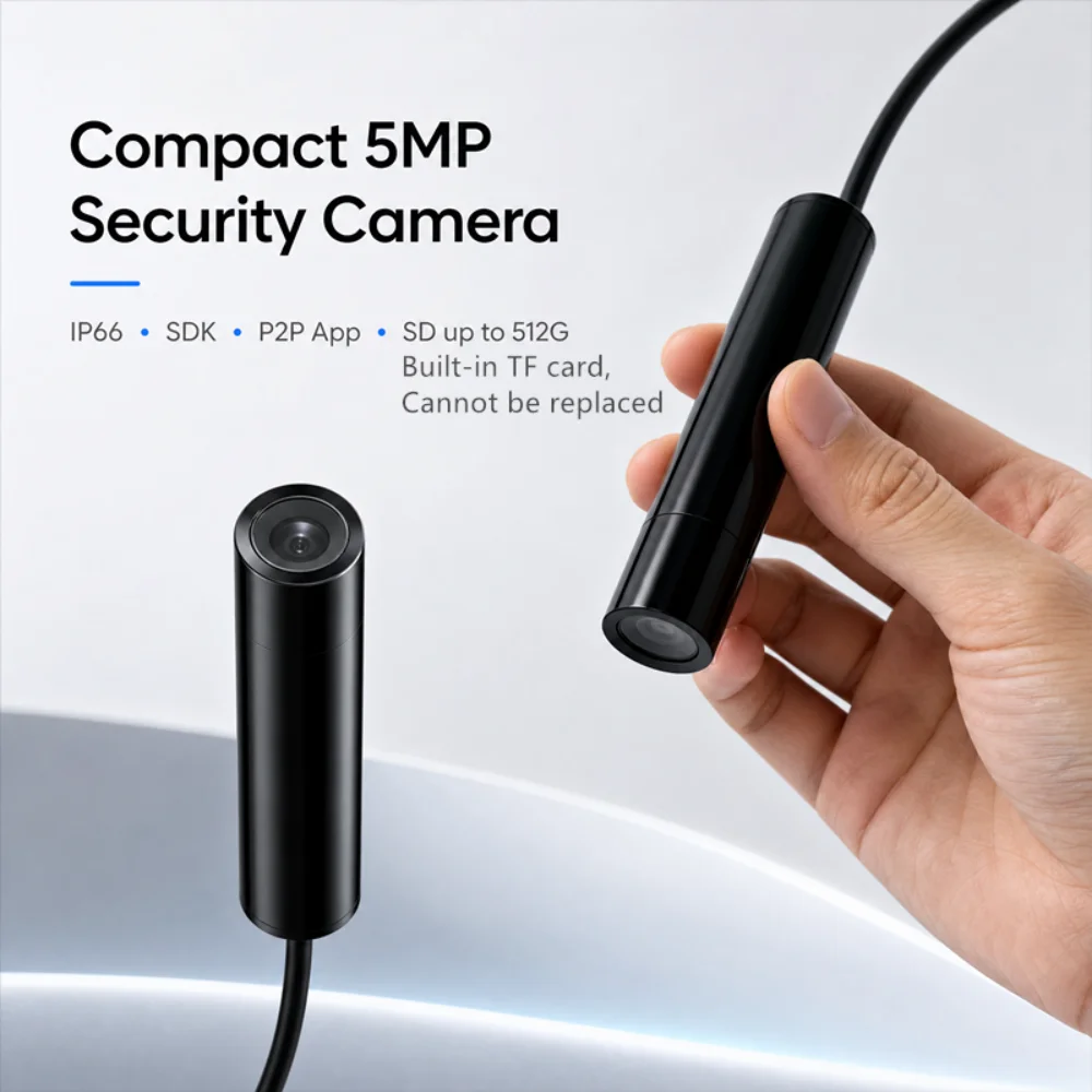 IP66 POE 48V DC 12V IP Network Mini POE Bullet Camera Audio 5MP 2K 6X Surveillance IP Cam CCTV Video IPC Hi3516c P2P ONVIF SDK