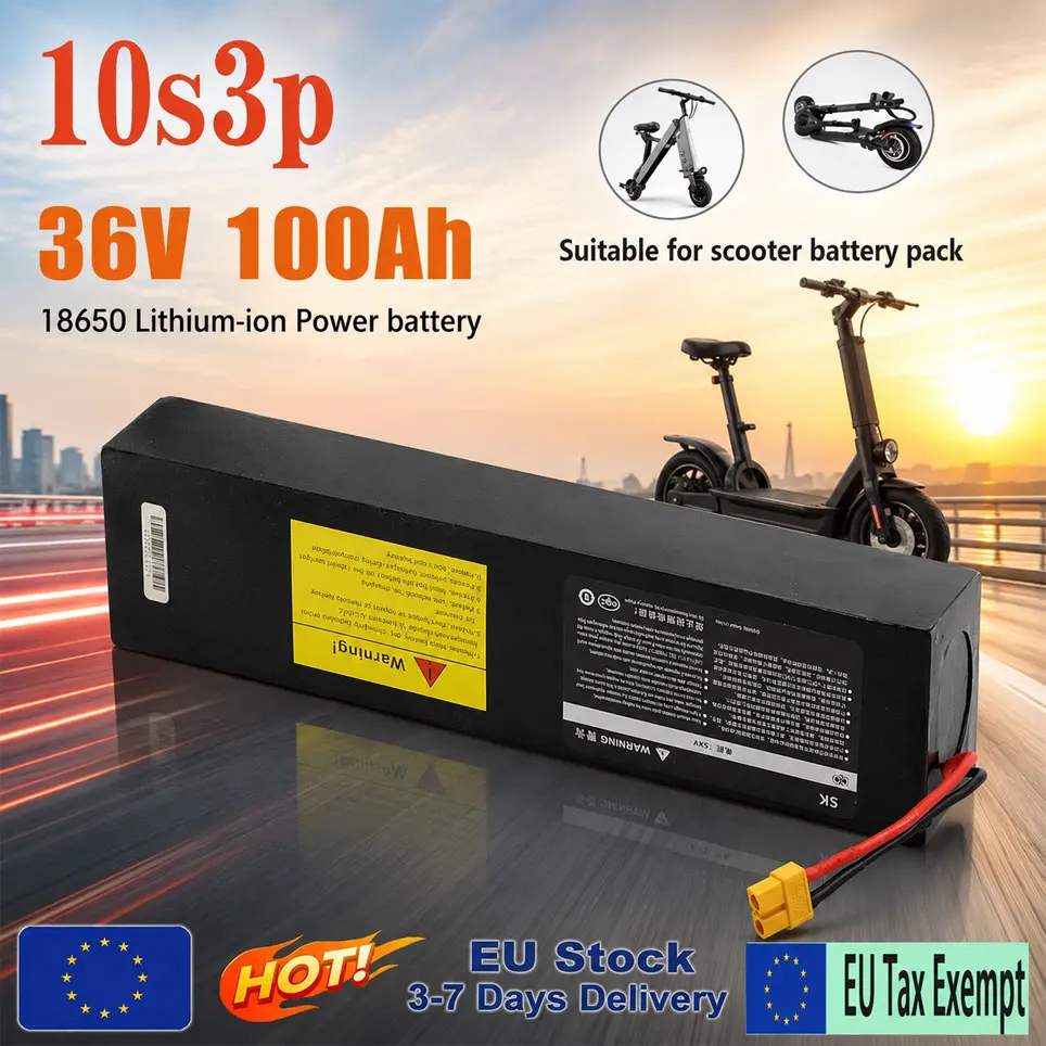 Polen Lager 10S3P 36V 10000mAh 42V 18650 Wiederaufladbarer Lithium-Akku für M365 Elektroroller mit XT60-JST XT30-JST XT60-Stecker