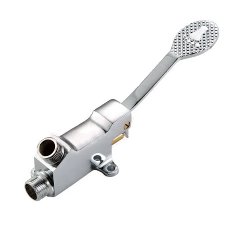 

1 set Foot-operated Pedal Control Switch Tap Valve Copper Faucet Basin Single Cold Water Tap Hotel Pedal Water Faucet hardware