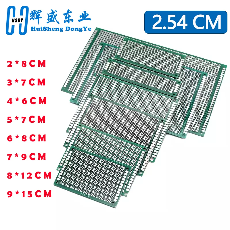 9x15 8x12 7x9 6x8 5x7 4x6 3x7 2x8 cm Double Side Prototype Diy Universal Printed Circuit PCB Board Protoboard For Arduino