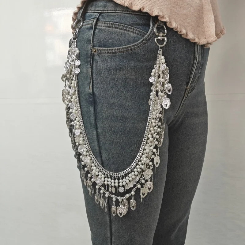 2025 New Model Tassel Pants Chain Y2K Fashion Gothic Style Men And Women One's Waist Accessories Retro Key Chain Hip Hop Jewelry