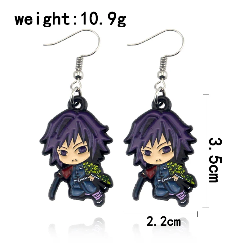 Anime Demon Slayer Earrings Wholesale Cosplay Prop Kimetsu No Yaiba Tanjirou Kamado 1 Pair Character Roles Trendy Jewelry