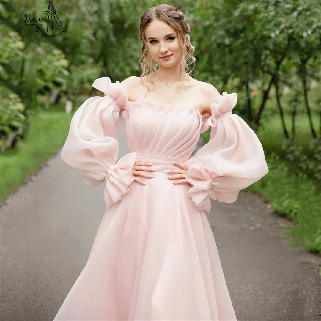 Vows Line A Women Evening Dress Woman Party Dress for Wedding Dresses Wedding Custom Made Off-shoulder Robe Soiree Elegant Gown