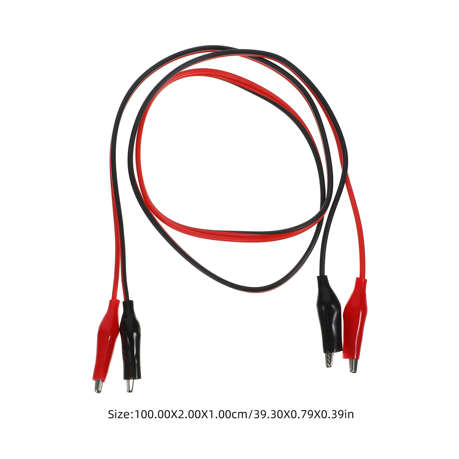 2 قطعة موصلات اختبار معزولة مقاطع التمساح مادة النحاس المتينة اتصال سهل دوائر متعددة مقاطع التمساح مع الأسلاك #3