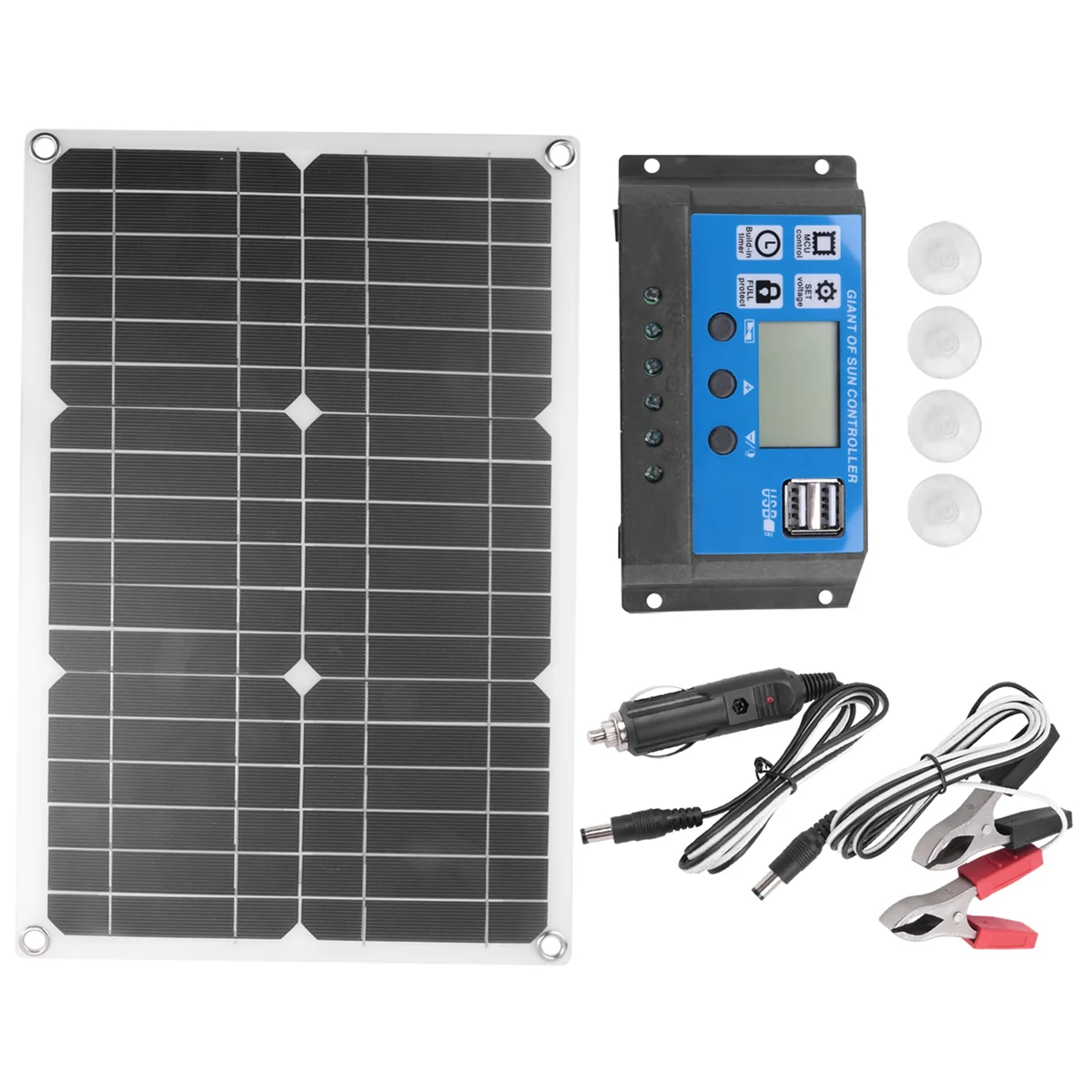 ABQR 180W Solar Panel Kit 12V Battery Charger with 50A Controller for Caravan Boat RV