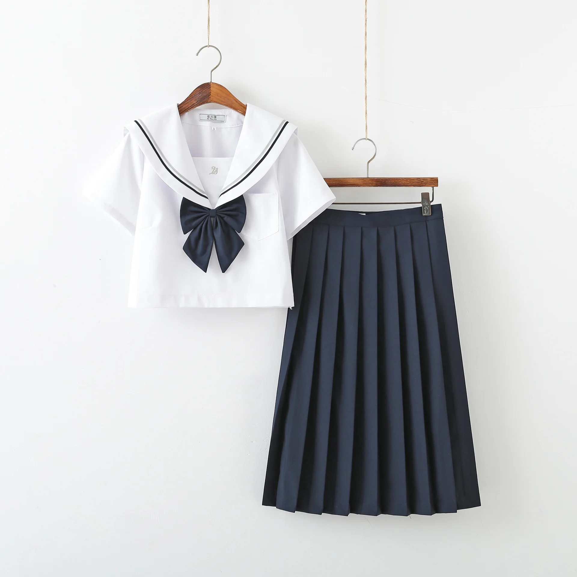 Koreaanse Japanse Jk Schooluniform Lente Basic Matroos Uniform Campusstijl Zacht Meisje Schooluniform Cosplay Korte Mouwen