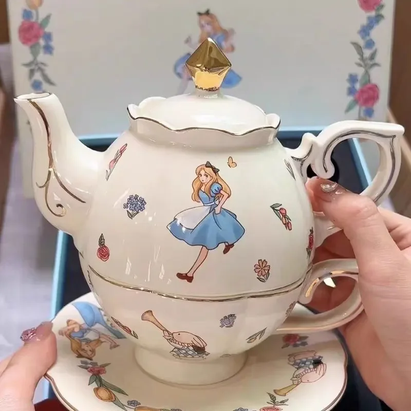 

Product Mother and Child Pot Cute Rabbit Ceramic Coffee Cup and Plate Set Tea Pot Premium Gold Painting Craft