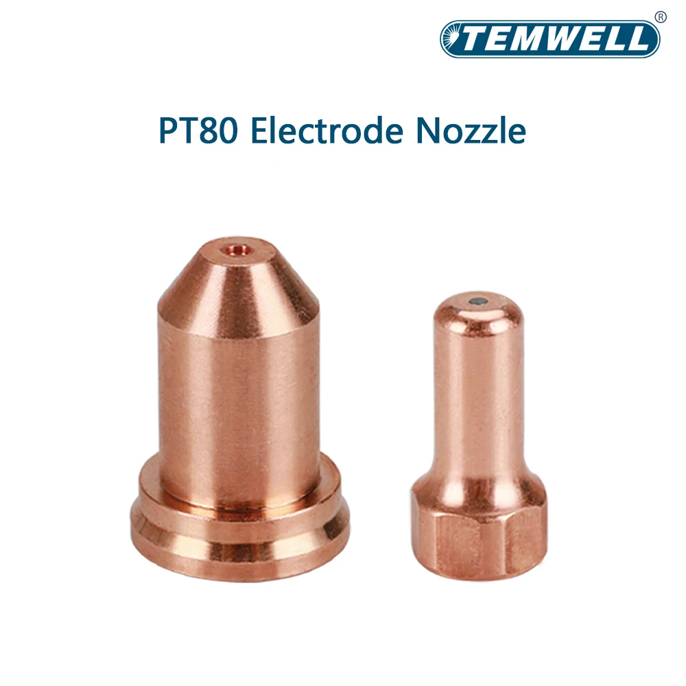 

TEMWELL PTM80 PTM-80 IPT-80 PT80 Electrode Tip/Nozzle 1.4mm for Plasma Cutter Torch Consumables Nozzles 20PCS