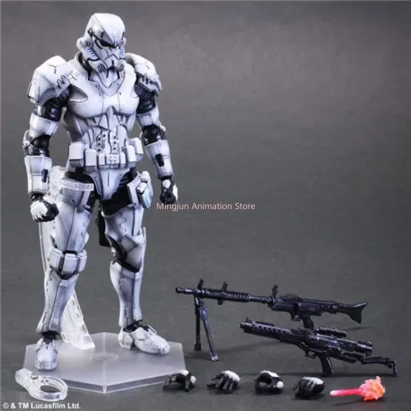 In Stock Star Wars Figure Play Arts Kai Boba Fett Darth Vader Stormtrooper Maul Movable Figure Model Toys Collection  Gisft