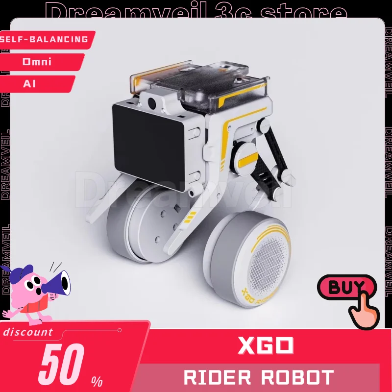 XGO Rider Robot Desktop Wheel-Legged Robot with AI Custom  Self-Balancing Omni Directionalc Raspberry Pi Electronic Pet AI Robot