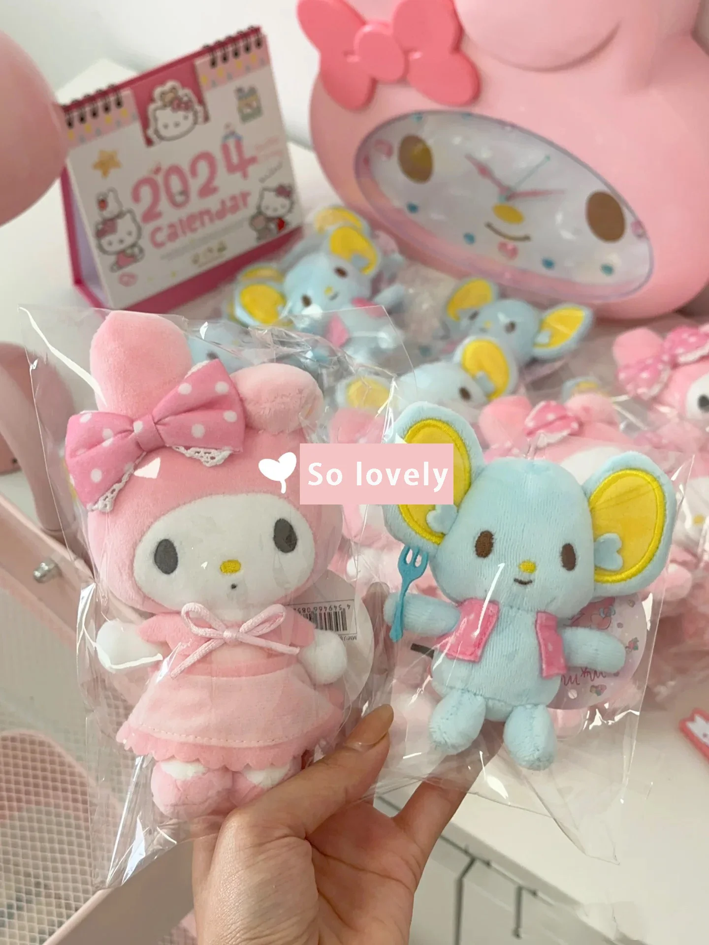 Kawai Frando Mouse Plush Keychain My Melody Good Friend Plush Toys Cute Pendant Ornaments Give Small Gifts