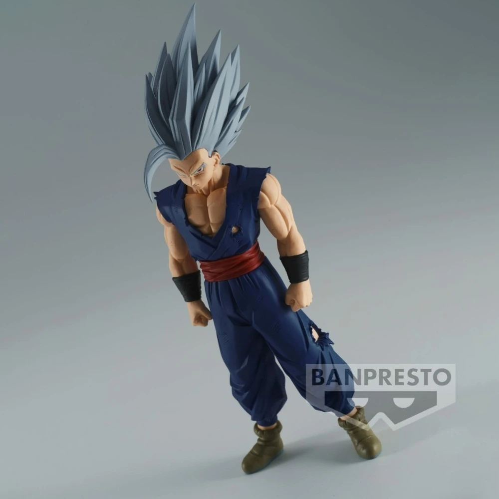 En Stock Bandai Original genuino DXF Dragon Ball Super: superhéroe hijo Gohan bestia Gohan 17cm Banpresto modelo figuras de juguete regalo