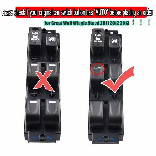 Imagen 2 del producto Interruptor maestro para espejo de ventana de coche, accesorio para Great Wall Wingle Steed 2011-2013, 3746100P00 3746200P00