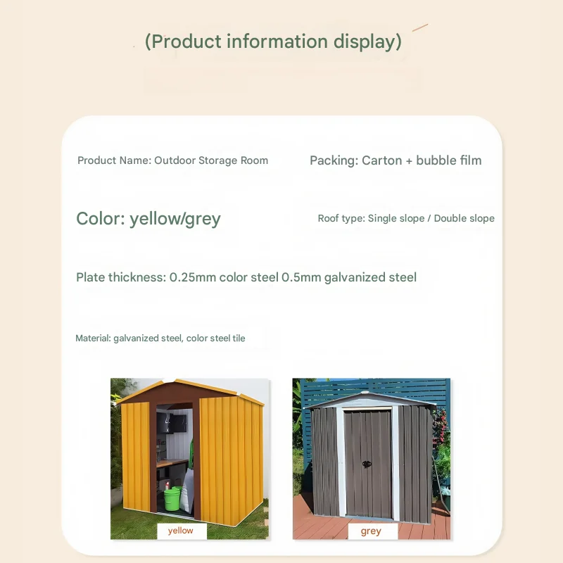 Large Capacity Garden Storage Shed for Tools, Lawn Equipment | Easy Assembly
