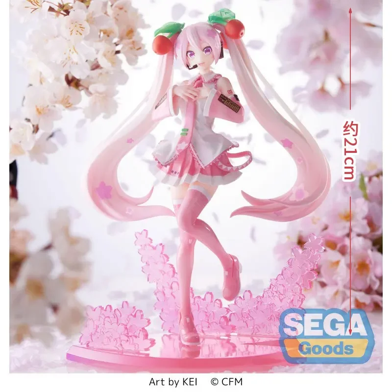 SEGA Genuine Hatsune Miku Cherry Blossom Color Anime Figure Hatsune Miku Action Figure Toys for Kids Gift modello da collezione