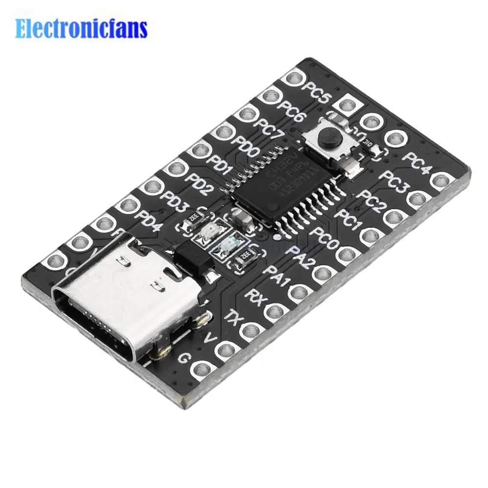 Placa base de desarrollo CH32V003F4P6, módulo microcontrolador, procesador de RISC-V, interfaz de TYPE-C