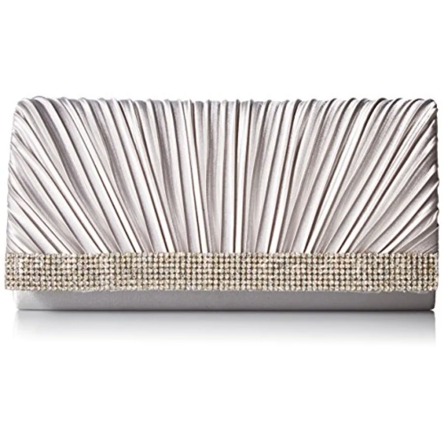 

Women's Chloe Satin Rhinestone Evening Clutch