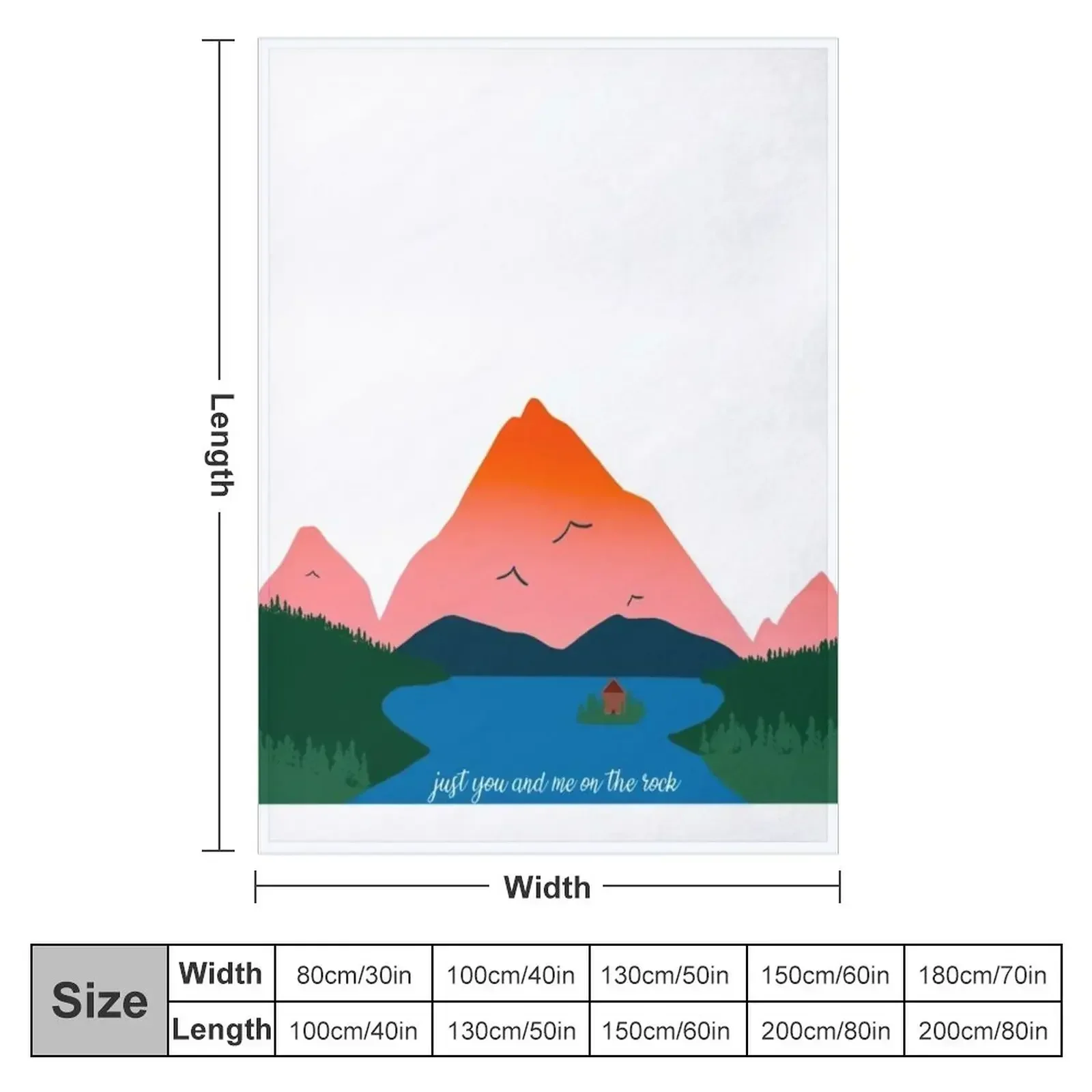 You and Me on the Rock Mountain Throw Blanket couch cozy soft plush fuzzy picnic outdoor blanket