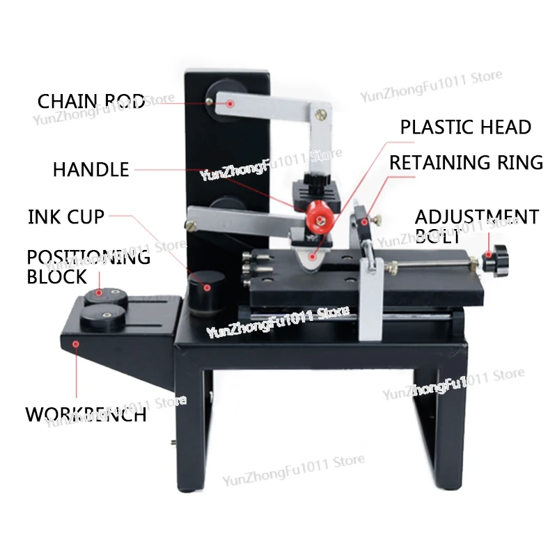 Environmentally Friendly Manual Ink Pad Printing Machine ZY-RM7-A Manual Ink Coding Machine Small Oil Cup Pad Printing Machine