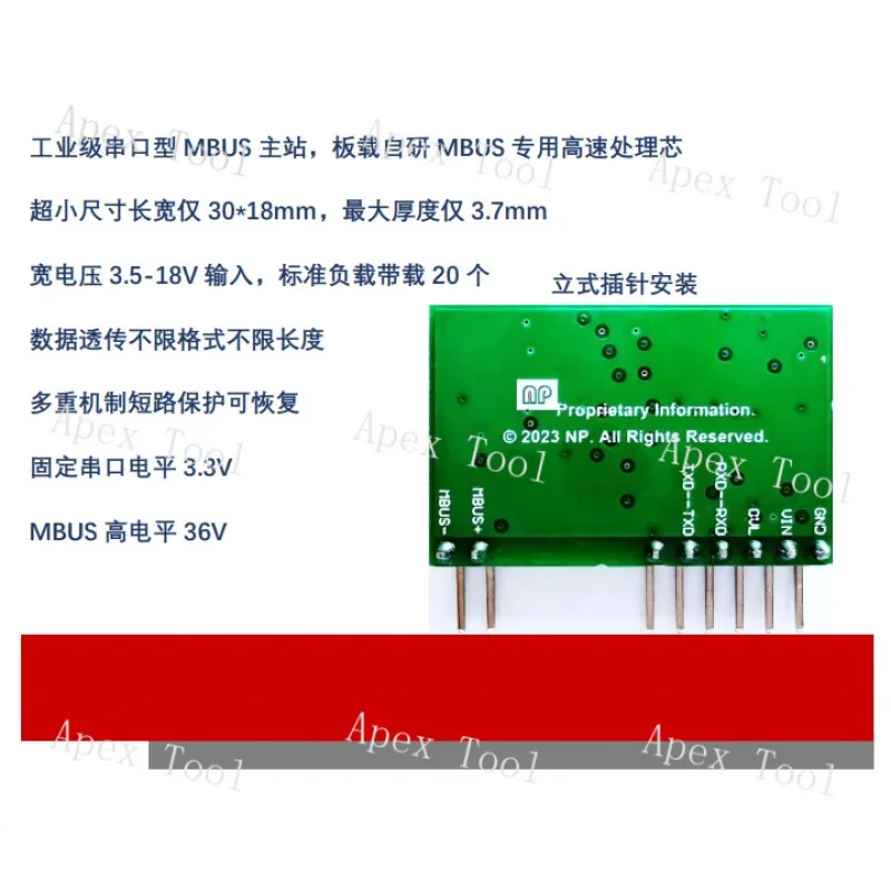 مايكرو TTL إلى MBUS محطة رئيسية متر القراءة اختبار مجال الاتصالات تصحيح الأخطاء التسلسلي MBUS المضيف #4