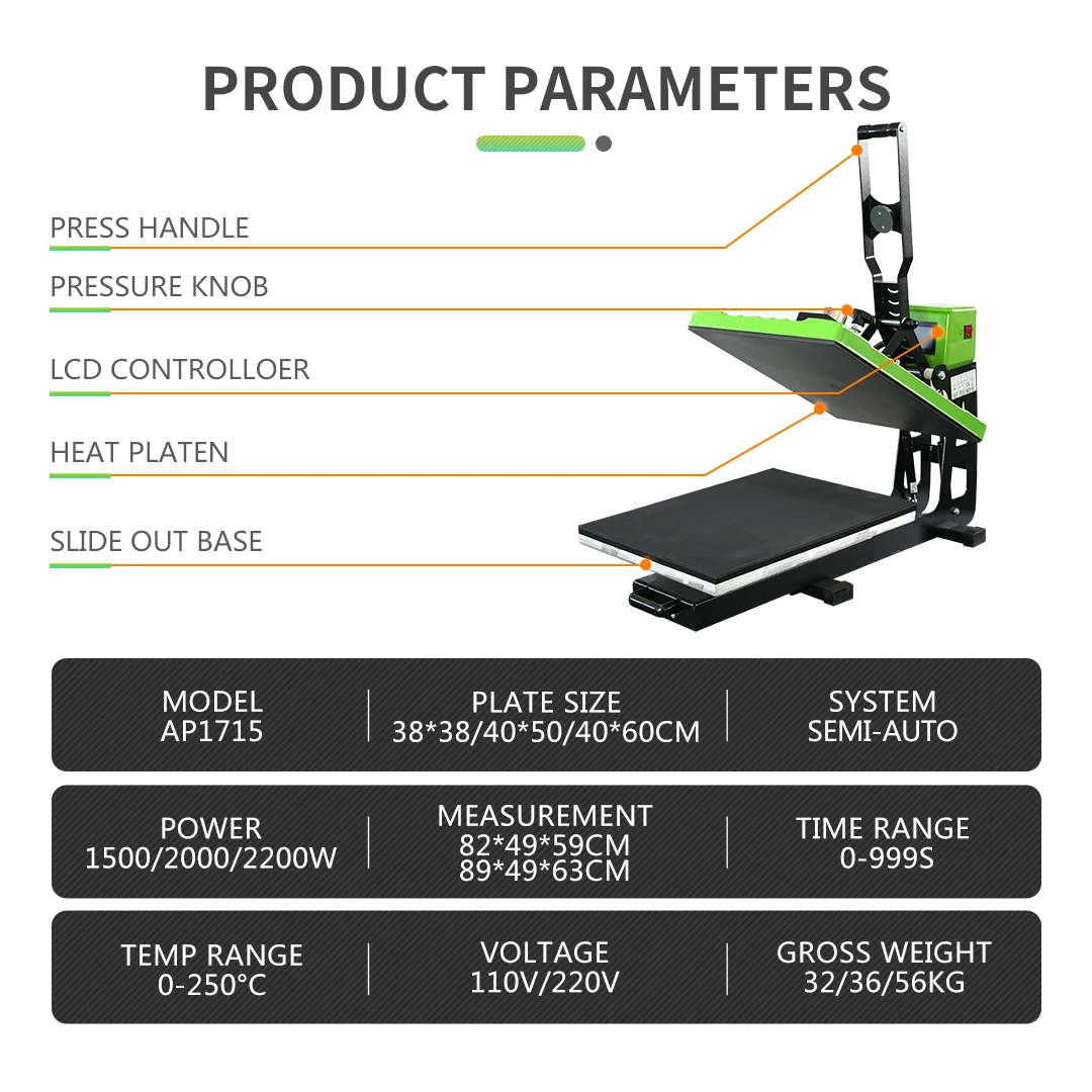 16x20 Auto Open Sublimation T Shirt Printing Machine for Sale Heat Press Machine Hot Product Easy to Operate Multicolor