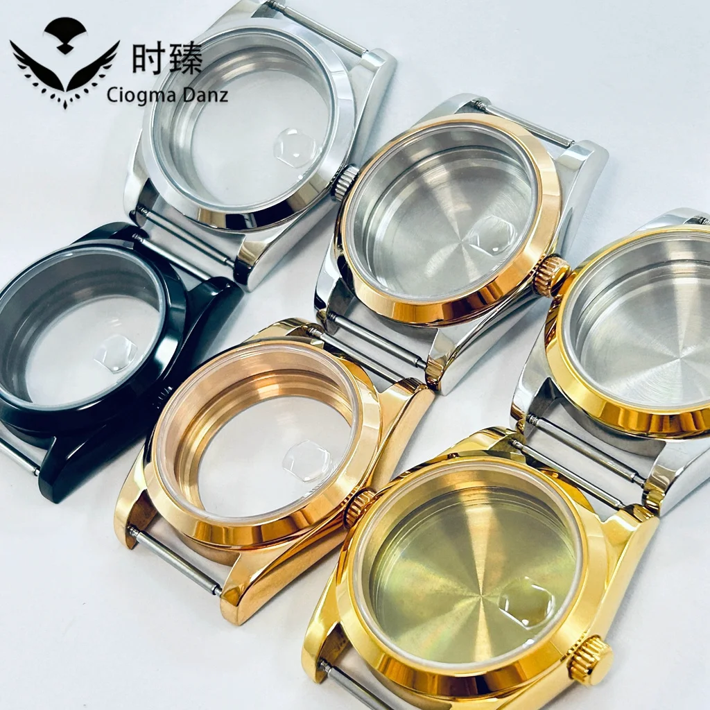 Factory Direct 36mm 40mm NH34 NH35 NH36 NH38 NH39 NH70 ETA2824 PT5000 Watch Case Date Sapphire Glass Silver Black Gold Wholesale