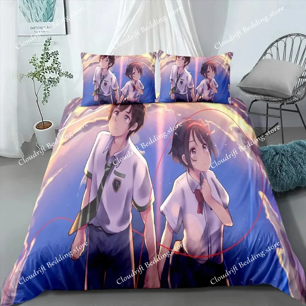 

phechion Anime Your Name 3D Print Bedding Set Duvet Covers Pillowcases One Piece Comforter Bedding Sets Bedclothes Bed